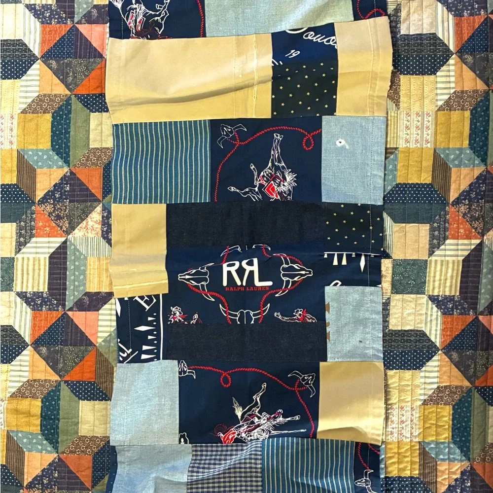 CUSTOM RRL/RL PATCHWORK SCARF (100% UPCYCLED RALPH LAUREN FABRICS)- 1 OF A KIND